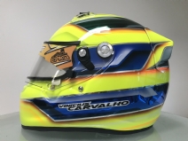 Personalização de Capacete - Pintura de Capacete Piloto Vinicius Carvalho